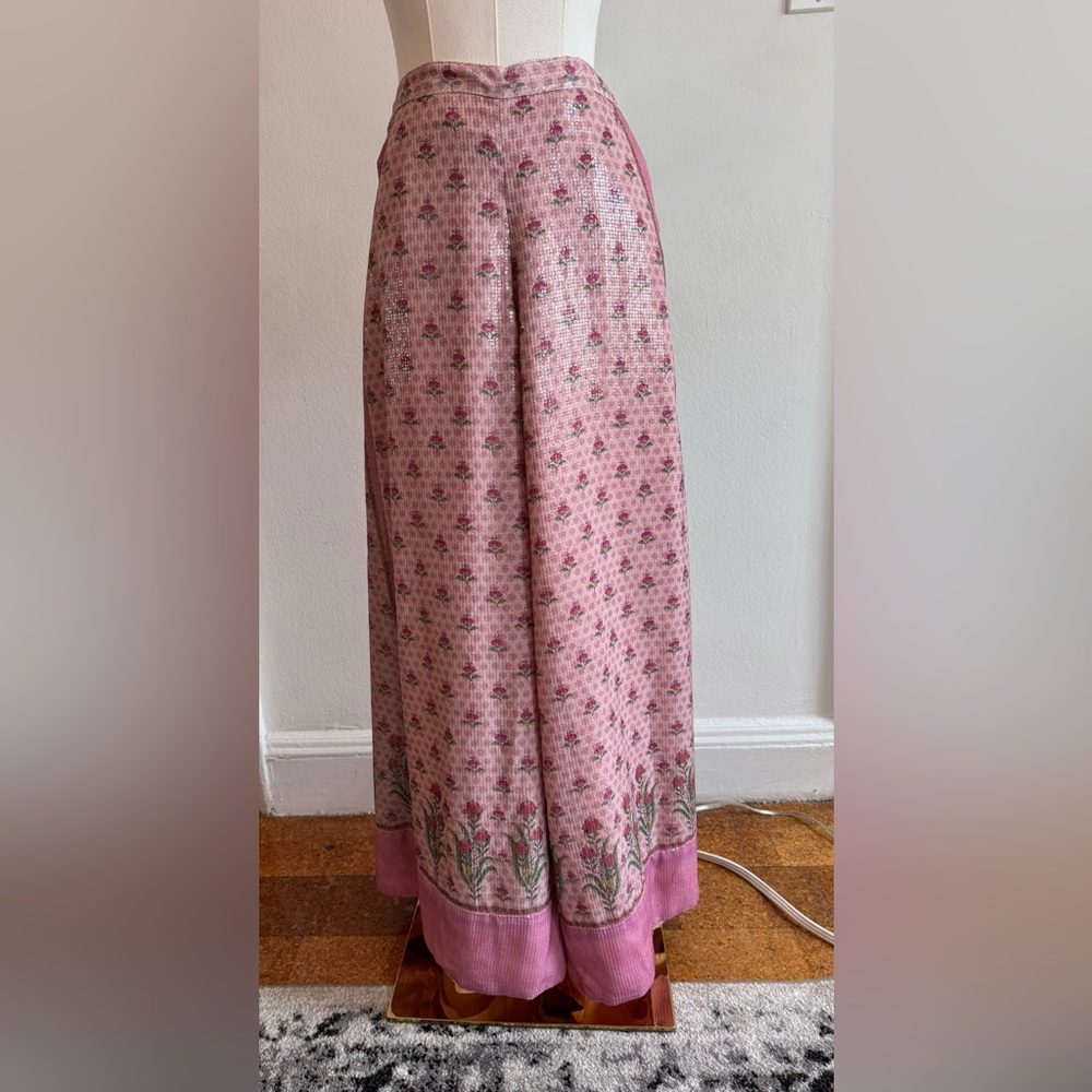Anita Dongre Floral Pink Sequined Palazzo Pants